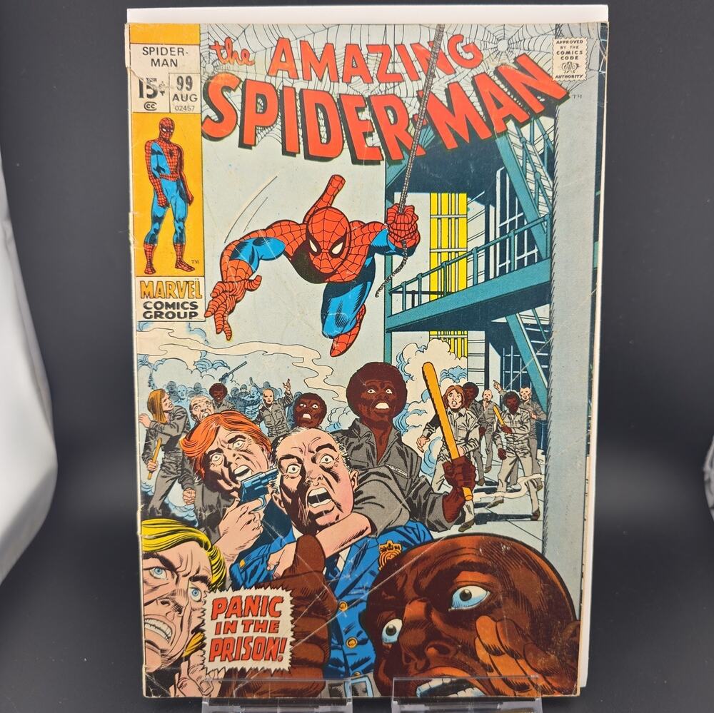 AMAZING SPIDER-MAN #99 (1971) - Vintage Comic Ed McMahon And Johnny Carson App.